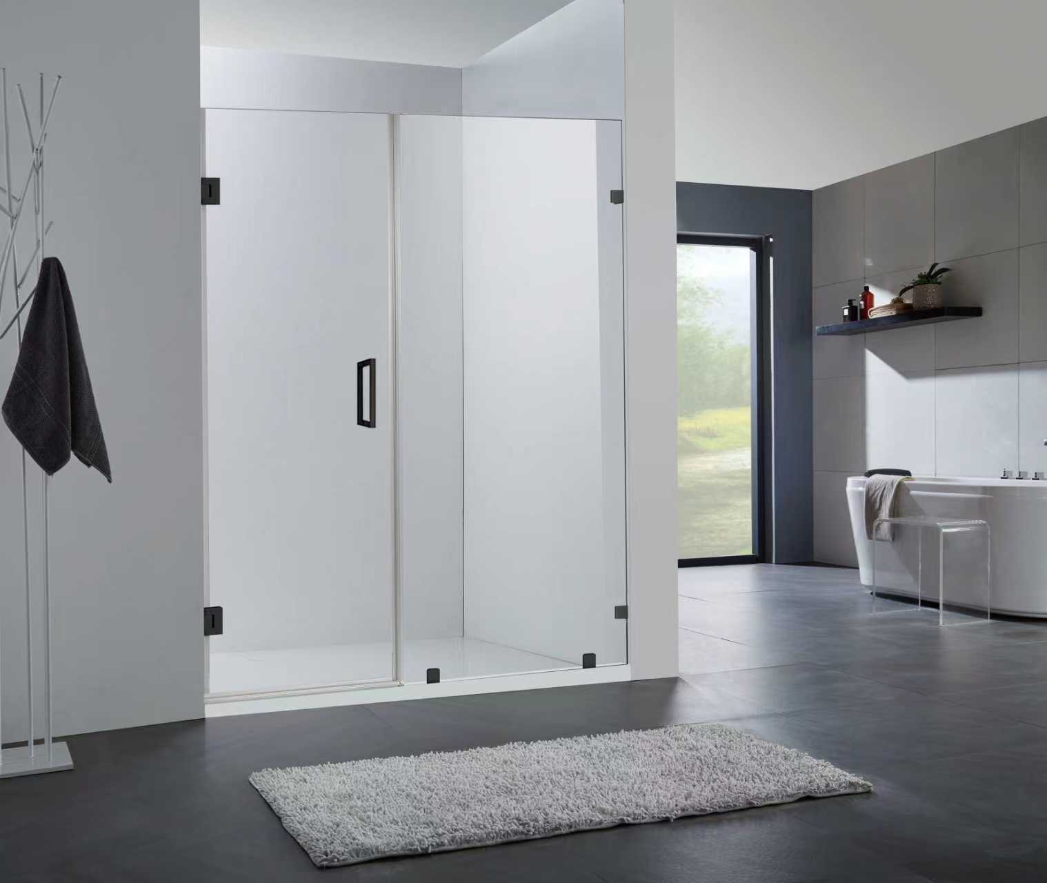 KHAN SERIES - KH FRAMELESS HINGED SHOWER DOOR - CUSTOMIZABLE